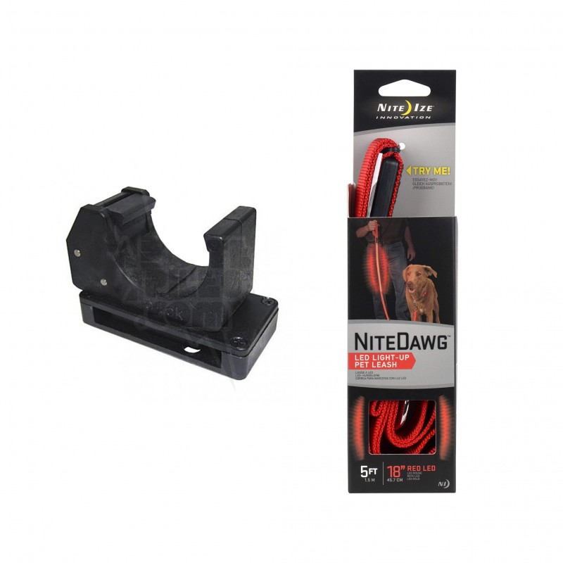 Nite Ize Support de ceinture pour Maglite ML + NiteDawg Laisse Lumineuse pour Chiens